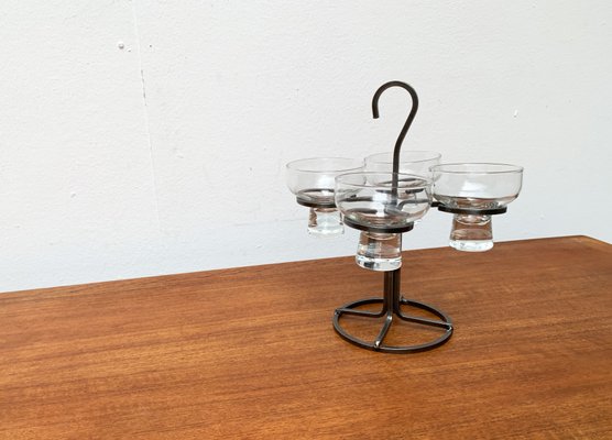 Danish Metal and Glass Candleholder, 1960s-UAH-1436253