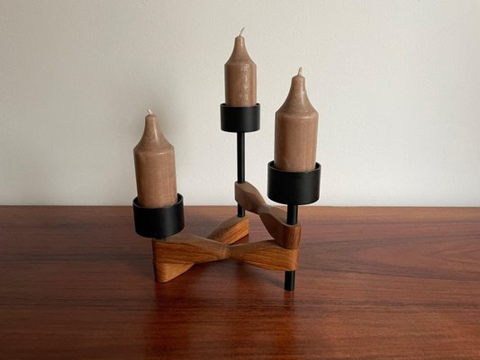 Danish Mid-Century Modern Teakwood Candleholder-WSA-1092777