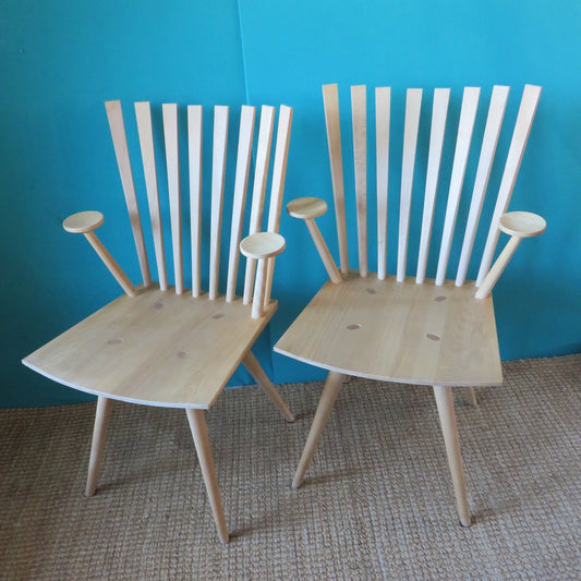 Danish Mikado Maple Armchairs by J.Foersom and P.Hjort Lorenzen for Fredericia, Set of 2