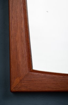 Danish Mirror with Frame in Teak, 1960s-ZGQ-930726