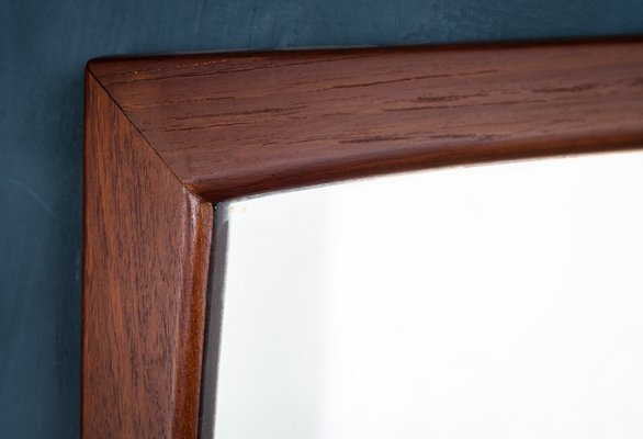 Danish Mirror with Frame in Teak, 1960s-ZGQ-930726