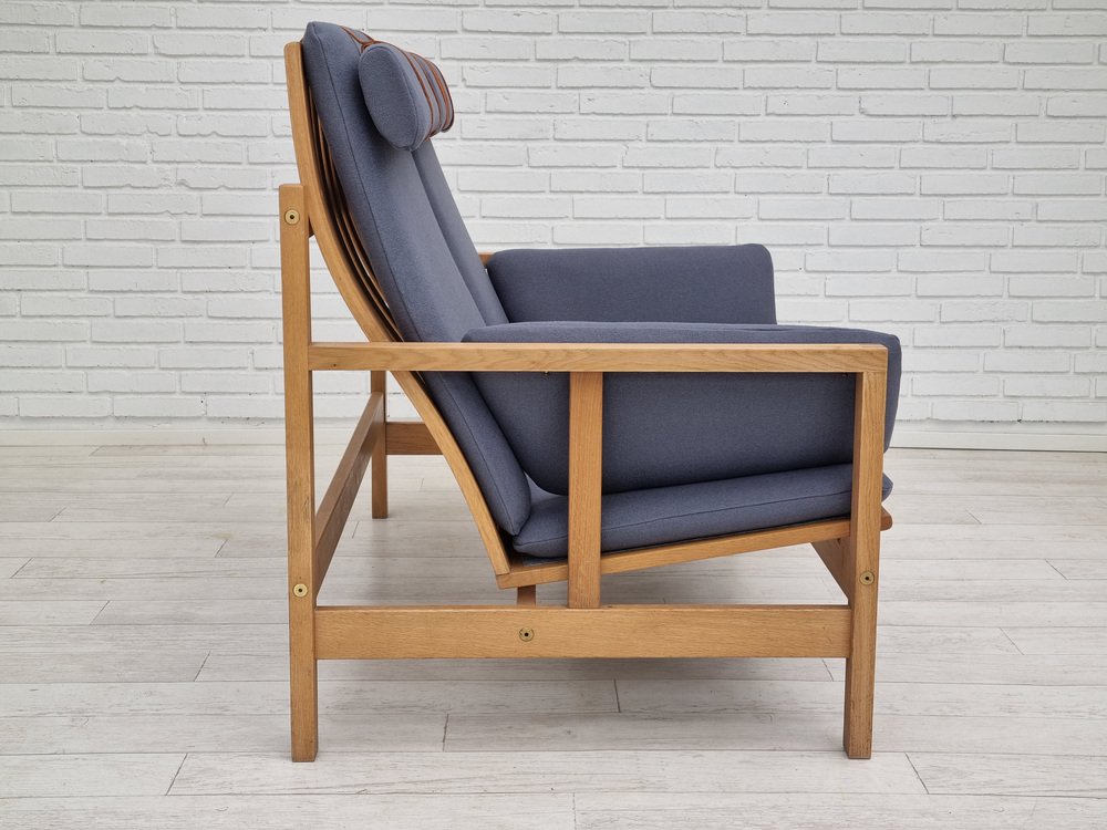 Danish Model 2252 Sofa in Oak & Wool by Børge Mogensen, 1970s