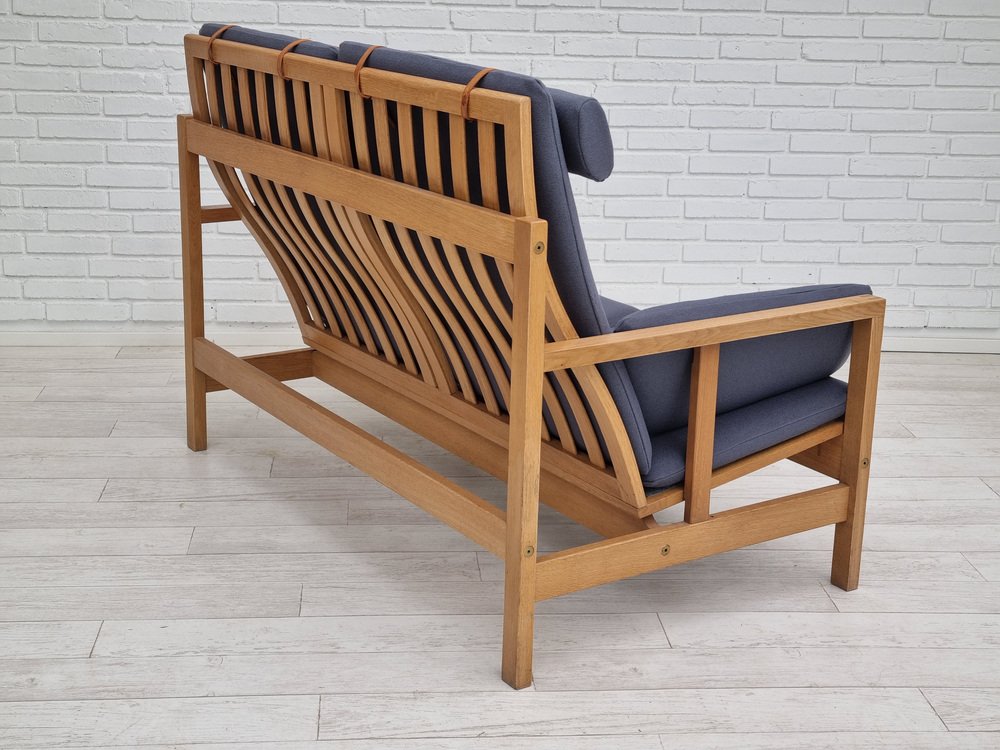 Danish Model 2252 Sofa in Oak & Wool by Børge Mogensen, 1970s