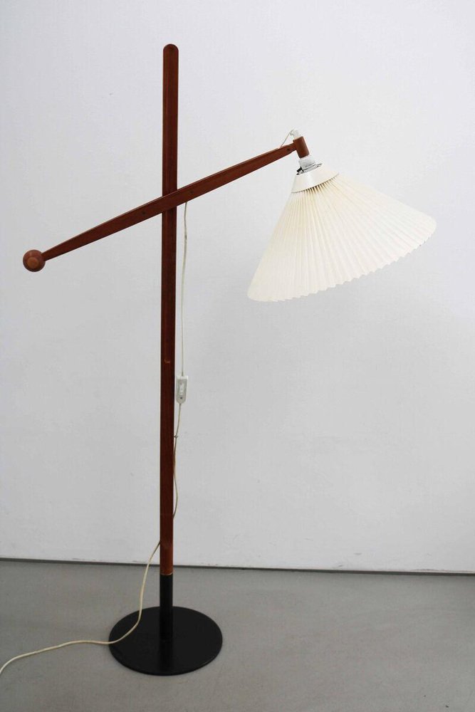 Danish Model 325 Floor Lamp in Teak by Vilhelm Wohlert for Le Klint, 1957