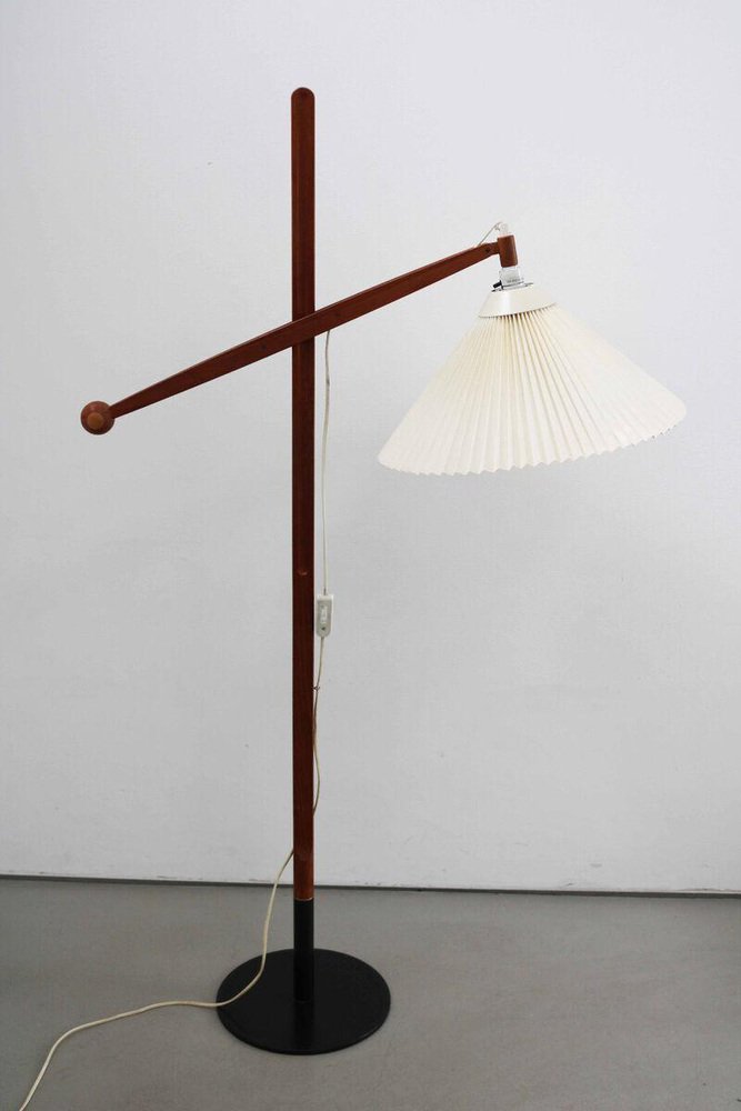 Danish Model 325 Floor Lamp in Teak by Vilhelm Wohlert for Le Klint, 1957