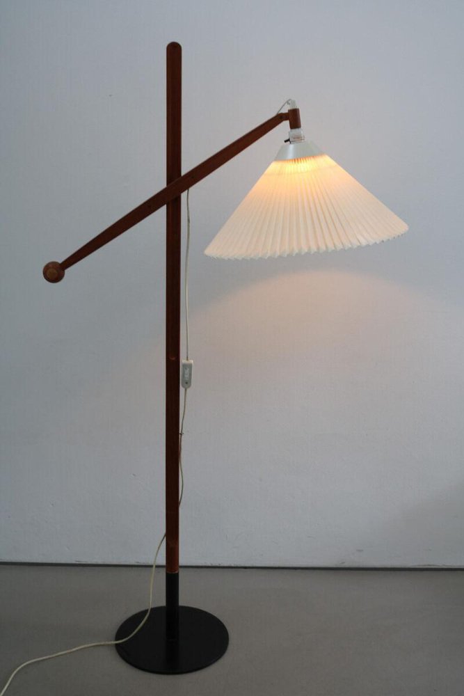 Danish Model 325 Floor Lamp in Teak by Vilhelm Wohlert for Le Klint, 1957