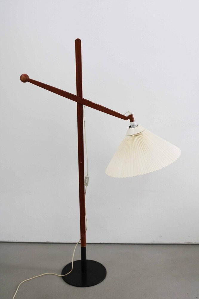 Danish Model 325 Floor Lamp in Teak by Vilhelm Wohlert for Le Klint, 1957