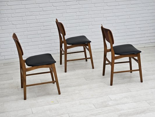 Danish Model 62 Dining Chairs by Ib Kofod-Larsen, 1960s, Set of 3-TMW-1700618