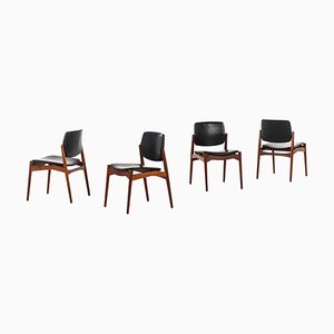 Danish Model Captain Dining Chairs by Erik Buck for Ørum Møbelsnedkeri, 1960s, Set of 4-SC-743791