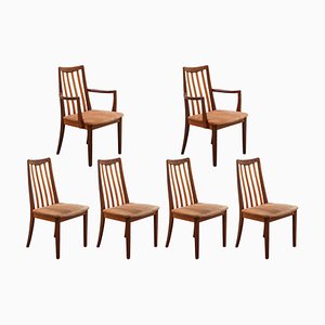 Danish Model Eva Side Chairs by Niels Koefoed for Hornslet Møbelfabrik, 1950s, Set of 6-KL-620455