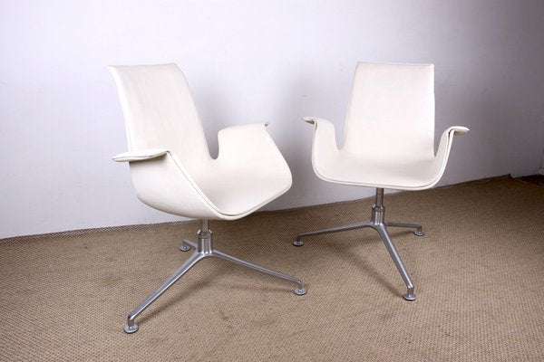 Danish Model FK 6725 Armchair in White Leather and Chromed Steel by Preben Fabricius and Jørgen Kastholm for Walter Knoll, 2000s-EMB-1759575