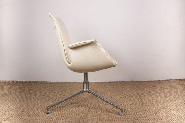 Danish Model FK 6725 Armchair in White Leather and Chromed Steel by Preben Fabricius and Jørgen Kastholm for Walter Knoll, 2000s-EMB-1759575