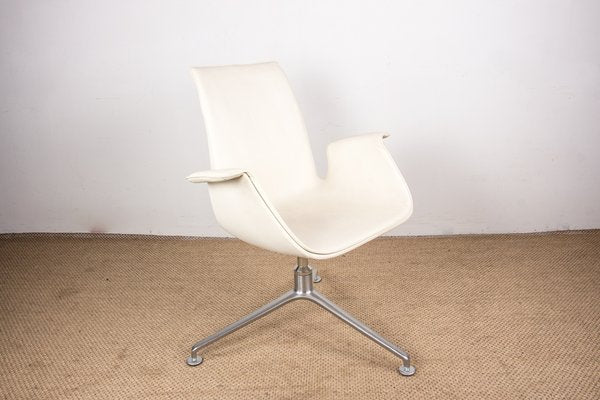 Danish Model FK 6725 Armchair in White Leather and Chromed Steel by Preben Fabricius and Jørgen Kastholm for Walter Knoll, 2000s-EMB-1759575