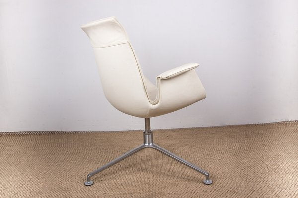 Danish Model FK 6725 Armchair in White Leather and Chromed Steel by Preben Fabricius and Jørgen Kastholm for Walter Knoll, 2000s-EMB-1759575