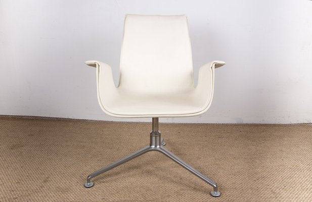 Danish Model FK 6725 Armchair in White Leather and Chromed Steel by Preben Fabricius and Jørgen Kastholm for Walter Knoll, 2000s-EMB-1759575