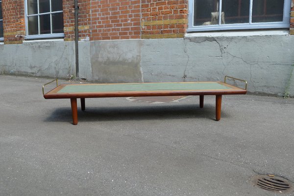 Danish Model GE-19 Teak Daybed with Brass Rail by Hans J. Wegner for Getama, 1950s-VRE-981779