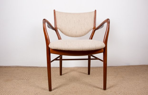 Danish Model No. 46 Armchair in Teak And Fabric by Finn Juhl For Niels Vodder, 1950-EMB-1450093