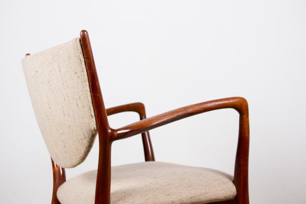 Danish Model No. 46 Armchair in Teak And Fabric by Finn Juhl For Niels Vodder, 1950-EMB-1450093