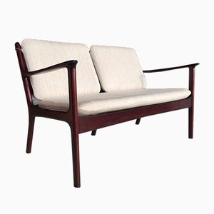 Danish Model Pj112 Mahogany Sofa by Ole Wanscher for Poul Jeppesen, 1960s-WSA-831339