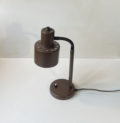 Danish Modern Adjustable Brown Desk Lamp from Vitrika, 1970s-LCR-1821264