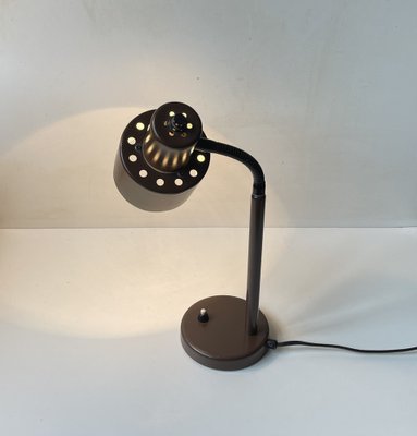 Danish Modern Adjustable Brown Desk Lamp from Vitrika, 1970s-LCR-1821264