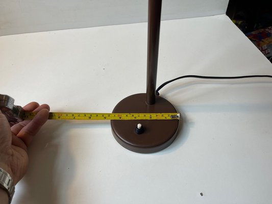 Danish Modern Adjustable Brown Desk Lamp from Vitrika, 1970s-LCR-1821264