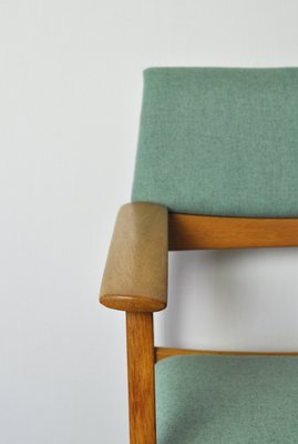 Danish Modern Armchair in Solid Oak with New Upholstery, 1960s-HPQ-1179411