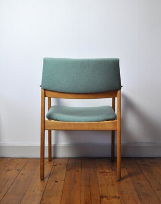 Danish Modern Armchair in Solid Oak with New Upholstery, 1960s-HPQ-1179411