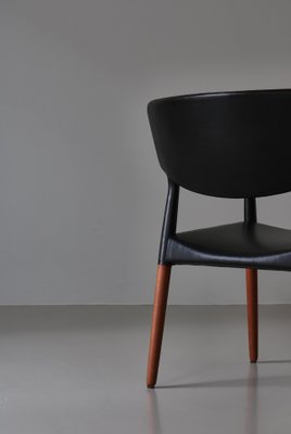 Danish Modern Armchairs in Teakwood & Leather attributed to Larsen & Bender Madsen, 1950s, Set of 2-WRF-1733733