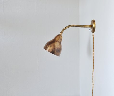 Danish Modern Brass Wall Lamp in the Style of Vilhelm Lauritzen, 1960s-HPQ-1438576