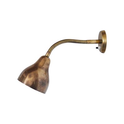 Danish Modern Brass Wall Lamp in the Style of Vilhelm Lauritzen, 1960s-HPQ-1438576