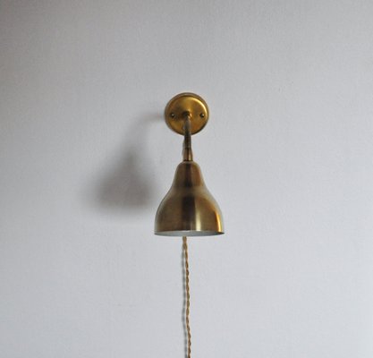 Danish Modern Brass Wall Lamp in the Style of Vilhelm Lauritzen, 1960s-HPQ-1228754