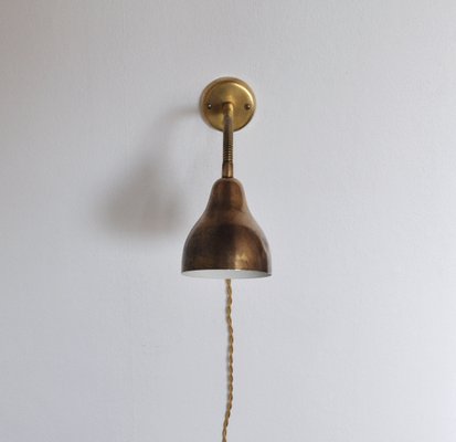 Danish Modern Brass Wall Lamp in the Style of Vilhelm Lauritzen, 1960s-HPQ-1438576