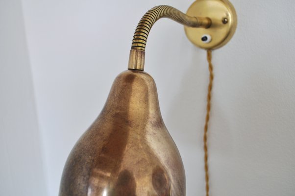 Danish Modern Brass Wall Lamp in the Style of Vilhelm Lauritzen, 1960s-HPQ-1438576