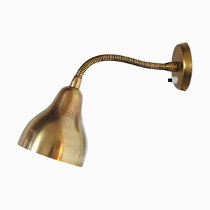 Danish Modern Brass Wall Lamp in the Style of Vilhelm Lauritzen, 1960s-HPQ-1228754