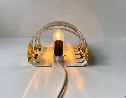 Danish Modern Brass Wall Sconce by Werner Schou for Coronell, 1970s-LCR-1409603