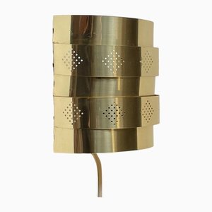 Danish Modern Brass Wall Sconce by Werner Schou for Coronell, 1970s-LCR-1409603