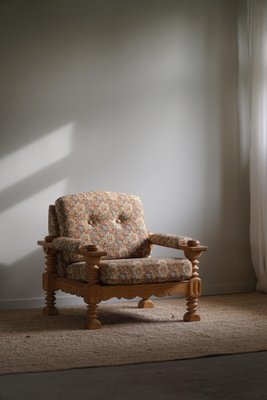 Danish Modern Brutalist Lounge Chairs in Oak attributed to Henning Kjærnulf, 1960s, Set of 2-MXF-1721449