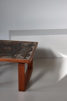 Danish Modern Center Table in Teakwood & Ceramic Tiles attributed to Ox-Art, 1973-WRF-1733734