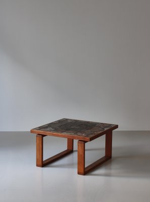 Danish Modern Center Table in Teakwood & Ceramic Tiles attributed to Ox-Art, 1973-WRF-1733734