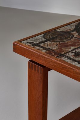 Danish Modern Center Table in Teakwood & Ceramic Tiles attributed to Ox-Art, 1973-WRF-1733734