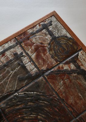 Danish Modern Center Table in Teakwood & Ceramic Tiles attributed to Ox-Art, 1973-WRF-1733734