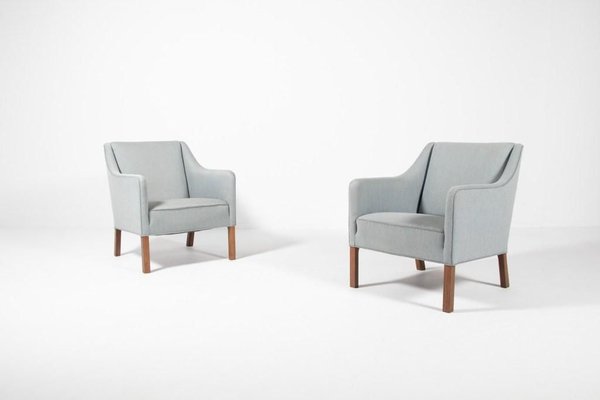 Danish Modern Club Chairs from Einar Larsen, 1950s, Set of 2-KMC-913303