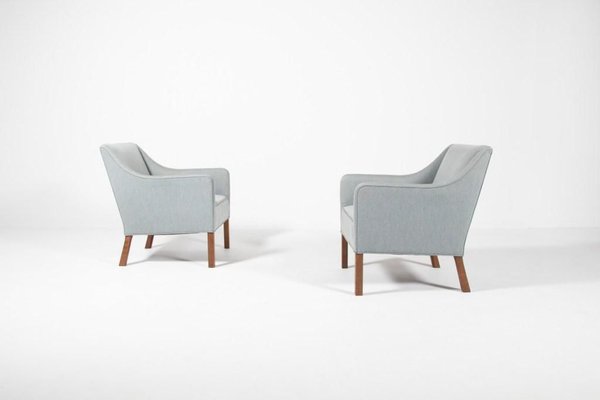 Danish Modern Club Chairs from Einar Larsen, 1950s, Set of 2-KMC-913303