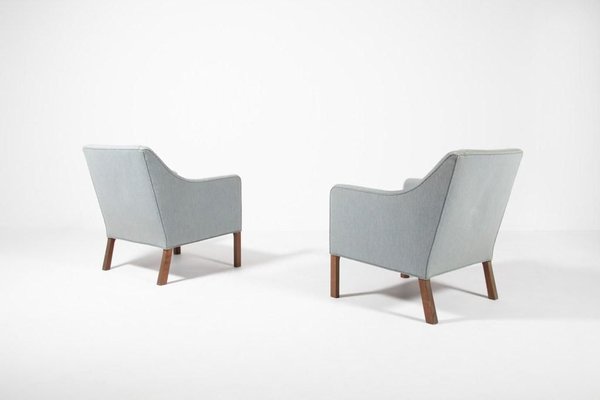 Danish Modern Club Chairs from Einar Larsen, 1950s, Set of 2-KMC-913303