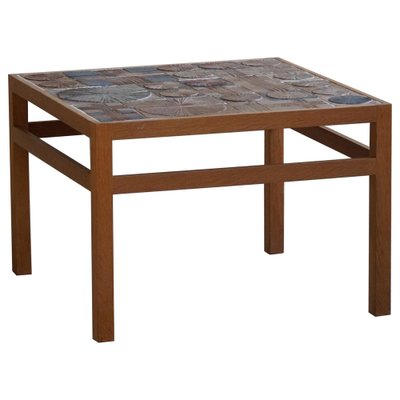 Danish Modern Coffee Table in Oak & Ceramic Tiles attributed to Tue Poulsen, 1960s-MXF-1717834