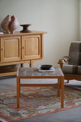 Danish Modern Coffee Table in Oak & Ceramic Tiles attributed to Tue Poulsen, 1960s-MXF-1717834