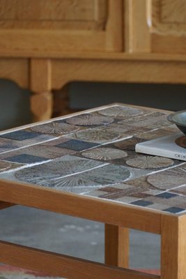 Danish Modern Coffee Table in Oak & Ceramic Tiles attributed to Tue Poulsen, 1960s-MXF-1717834