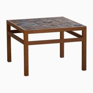 Danish Modern Coffee Table in Oak & Ceramic Tiles attributed to Tue Poulsen, 1960s-MXF-1717834