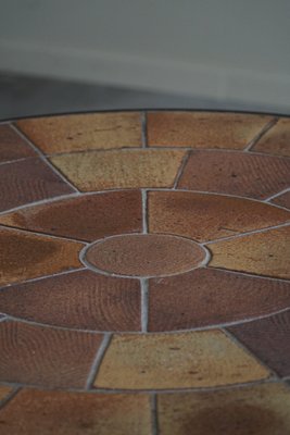 Danish Modern Coffee Table in Steel & Ceramic Tiles attributed to Sallingbroe, 1970s-MXF-1719768